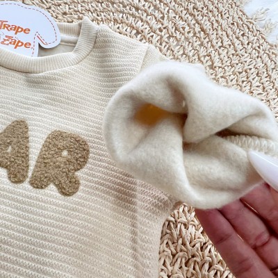 Conj. Casaco Tigrinho Roar e Calça de Moletom - Areia